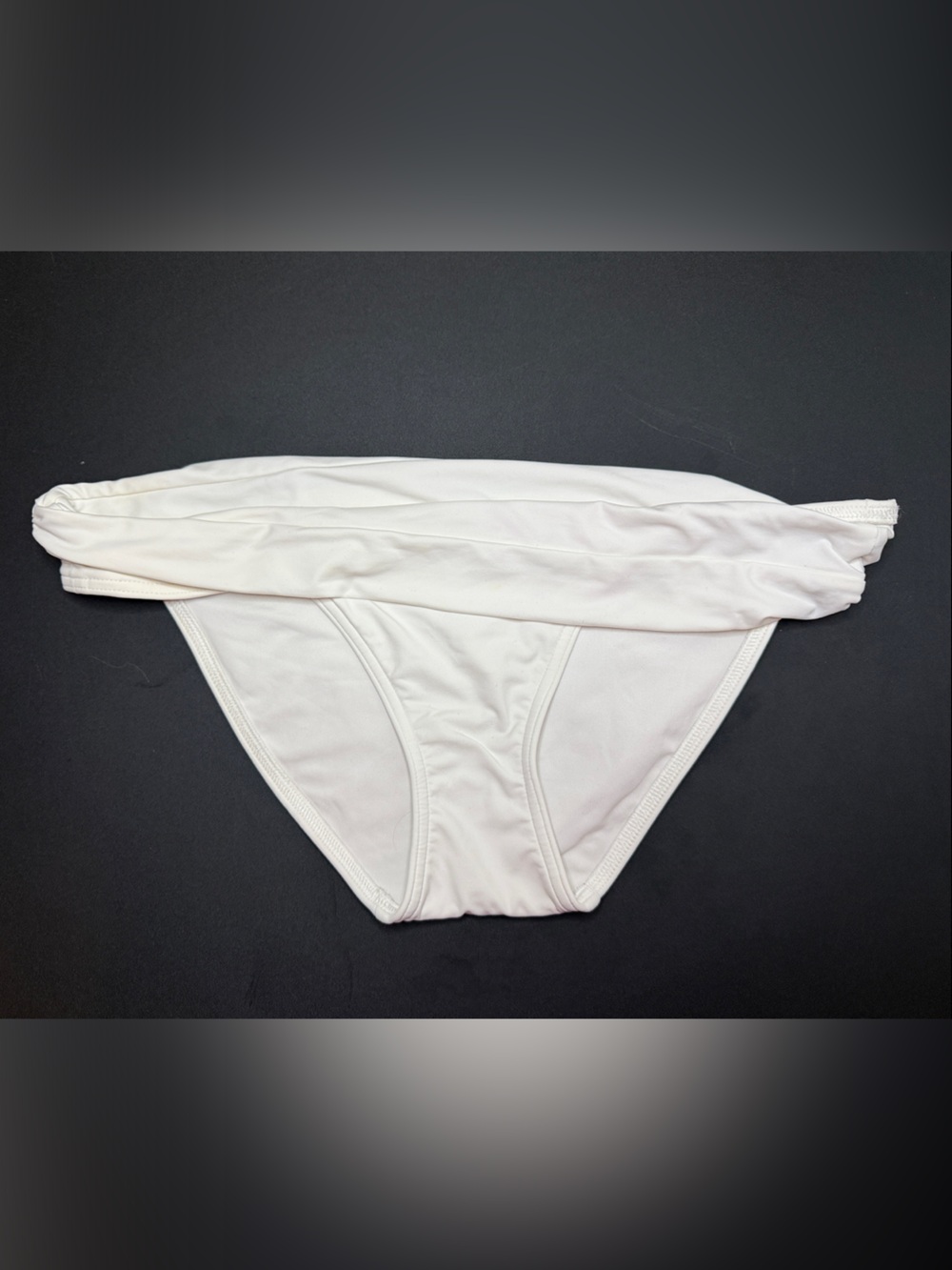 Victoria's Secret White Fold-Over Bikini Bottoms Size Medium